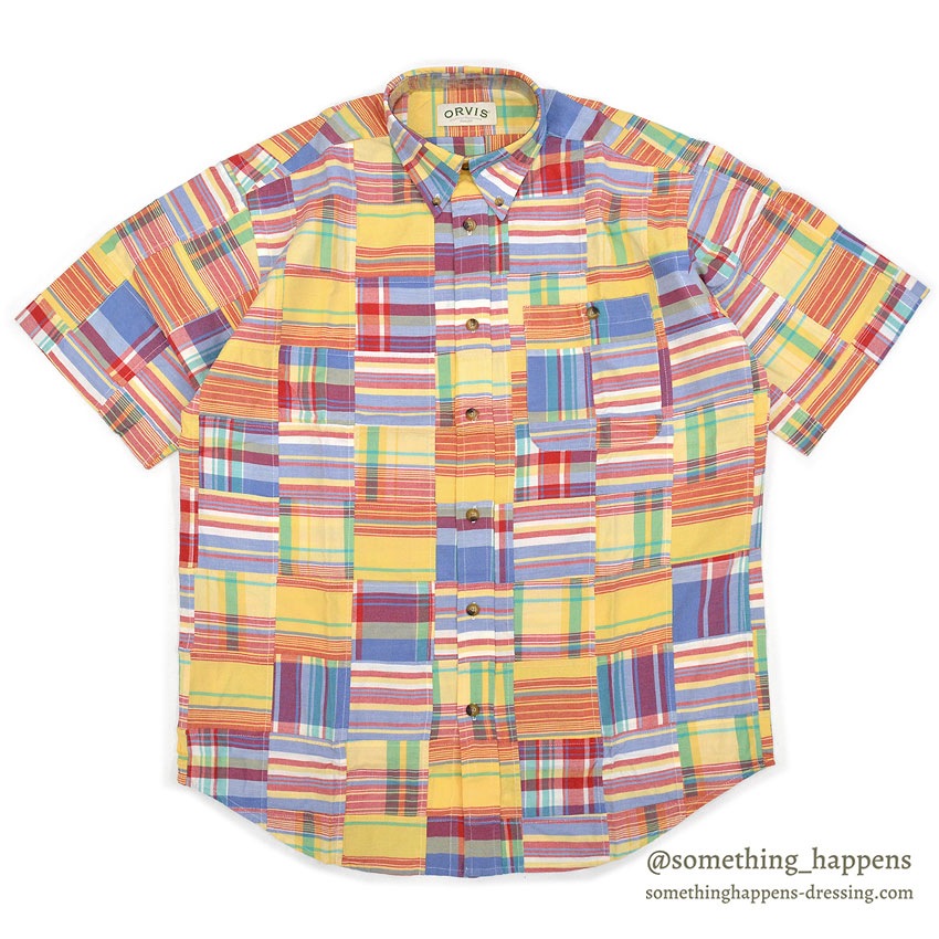 DEADSTOCK ORVIS PATCHWORK S/S BD SHIRT ... M