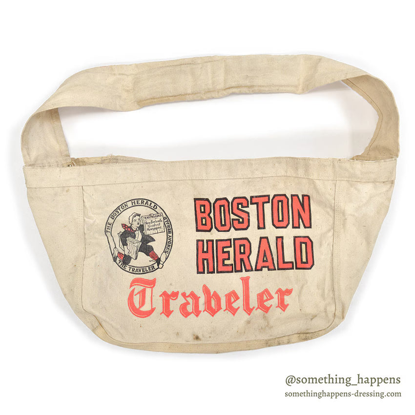 ~1960's BOSTON HERALD / NEWS PAPER BAG...