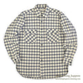 1990's LLBEAN SMALL BLOCK PLAID CHAMOIS CLOTH SHIRT... 151/2