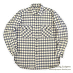 1990's LLBEAN SMALL BLOCK PLAID CHAMOIS CLOTH SHIRT... 151/2