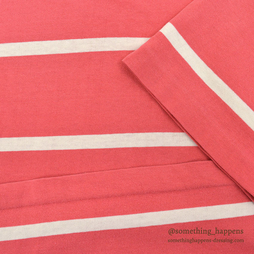 ~1990's GAP PINK/WHITE STRIPE COTTON T-SHIRT ... M