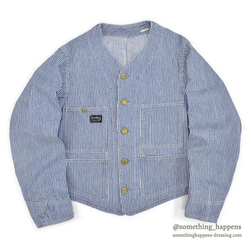 1950's OSHKOSH HICKORY STRIPE ENGINEER JACKET...