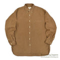 1990's J.CREW BROWN LINEN B/D SHIRT ... M