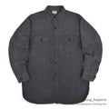 1950's HERCULES BLACK CHAMBRAY SHIRT / ELBOW PATCHES...