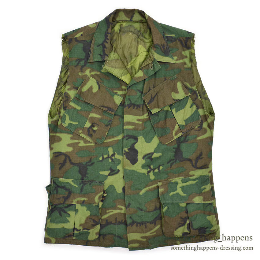1960's USARMY ERDL JUNGLE FATIGUE VEST PONCHO LINER / VIETNAM THEATER MADE...