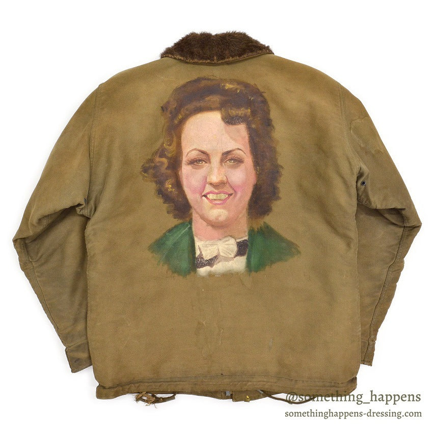1940's WW2 N-1 DECK JACKET / PORTRAIT PAINT, SUPER RARE...
