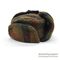 1990's LAKE OF THE ISLES PLAID FLEECE TRAPPER HAT...L