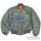 1960's USAF MA-1 FLIGHT JACKET / PAINT SPLATTER...L