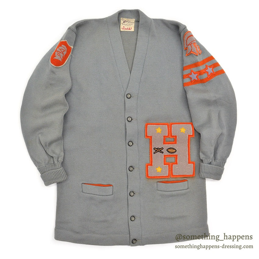 1950's ALBION AWARD SWEATER CARDIGAN / LONG...
