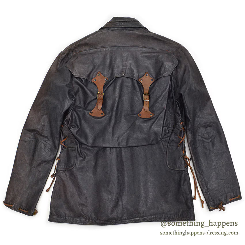 1960's~ EAST WEST MUSICAL INSTRUMENTS CO. LEATHER JACKET '' BACK PACK'' ...