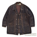 1990's DRIVER DOUBLE-BREASTED DENIM COVERALL...M