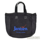 1980's~ JANTZEN BLACK COTTON TOTE BAG ...