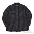 1990's BERNE BLACK COTTON HEAVY FLANNEL SHIRT... L