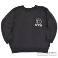 1960's CHAMPION UWM FLOCK PRINT SWEAT SHIRT / BLACK...XL