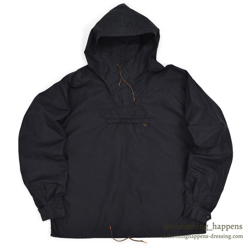 1950's SKI-WELL SEATTLE WOOLEN CO. BLACK NYLON ANORAK PARKA...