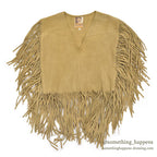 1970's GALLAGHERS SUEDE LEATHER FRINGE PONCHO...S