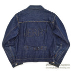 1940's~ MONTGOMERY WARD 101 BUCKLE BACK DENIM JACKET / COOL STUDS...