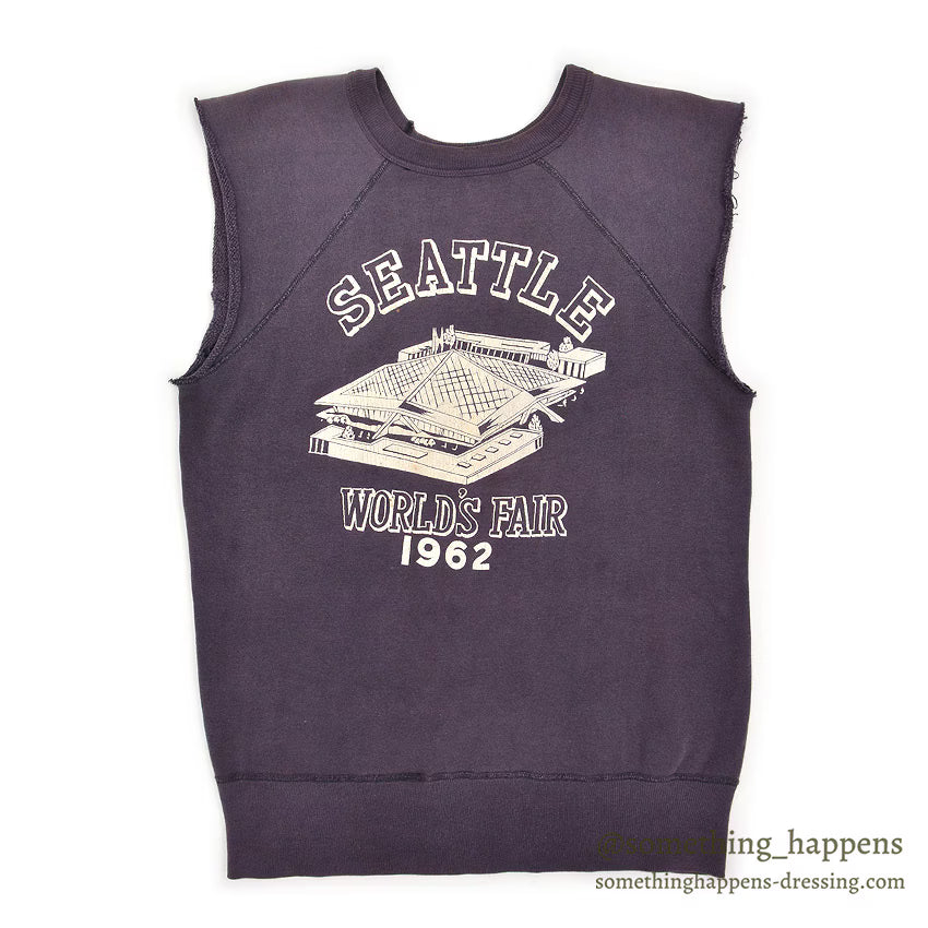 1960's SEATTLE WARLD'S FAIR SWEAT SHIRT / SLEEVES CUT OFF...