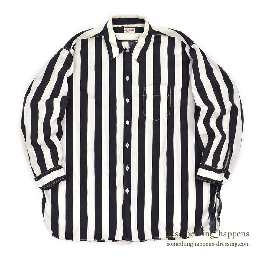 1950's~ RAWLINGS UMPIRE STRIPE SHIRT ...  XL