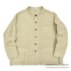 1990's CP SHADES LINEN WORK JACKET / TAN... M