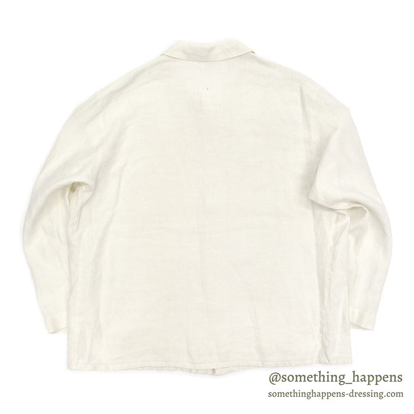 1990's CP SHADES LINEN WORK JACKET / WHITE  M – SomethingHappens