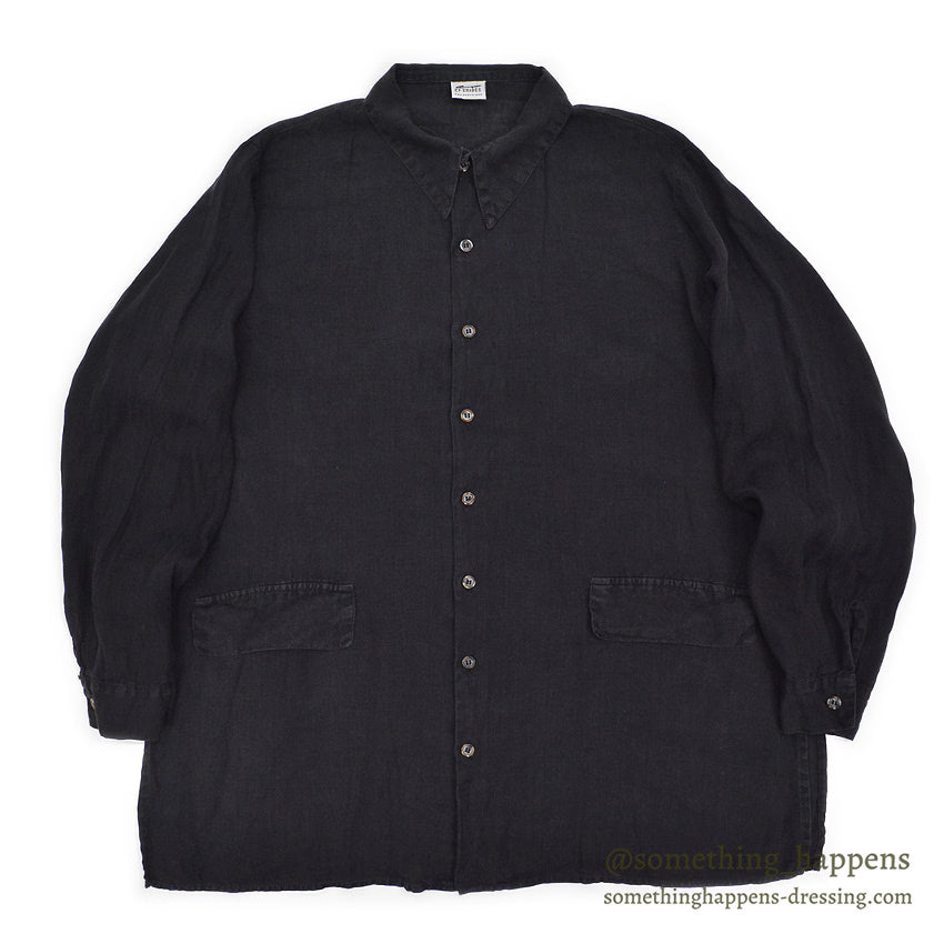 1990's CP SHADES LINEN JACKET / BLACK...M