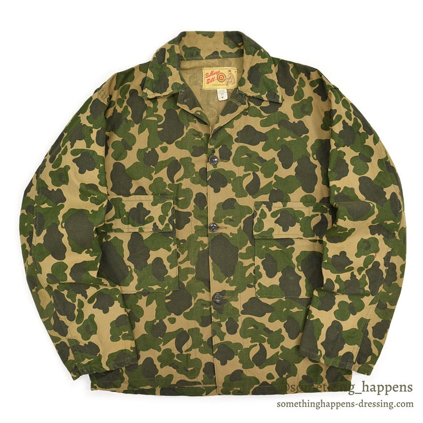 ~1960's BULLSEYE BILL CAMO JACKET / TWO POCKET ... M