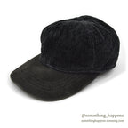 1990's EDDIE BAUER QUILTED CORDUROY CAP / BLACK...