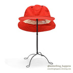 1980's COLUMBIA WIDE BILL CAP WITH SUN VISOR / RED...