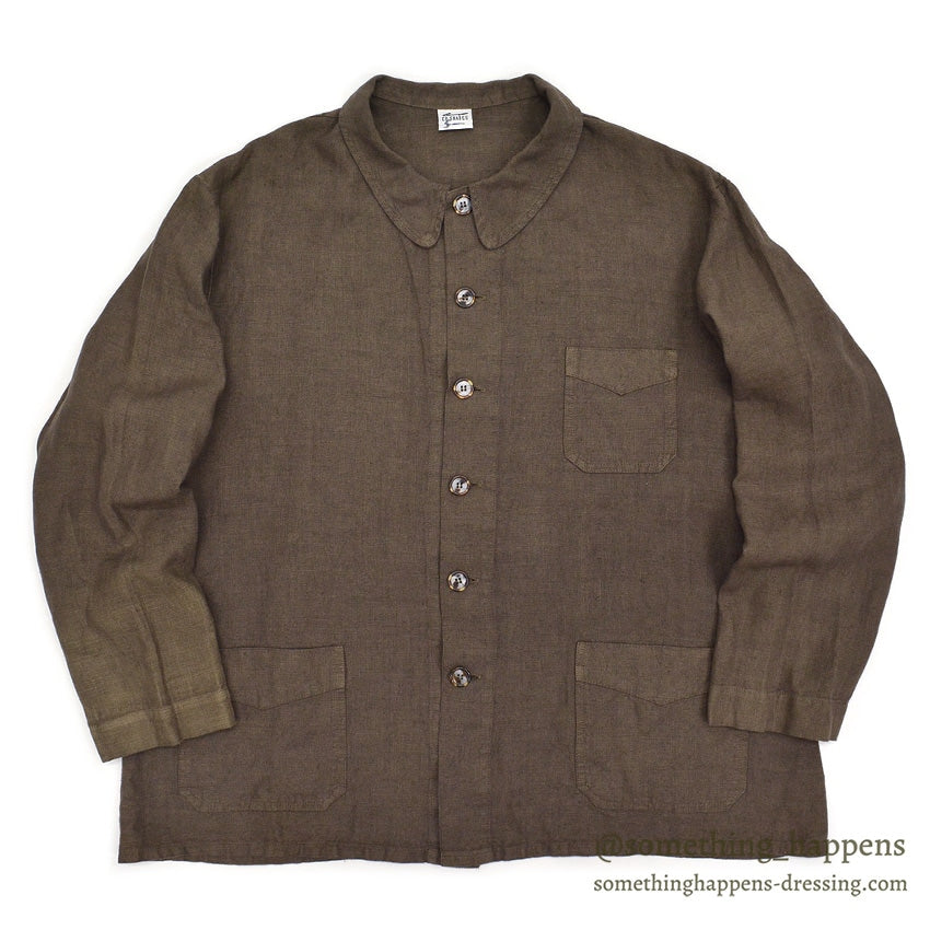 CP SHADES LINEN WORK JACKET / BROWN ... L