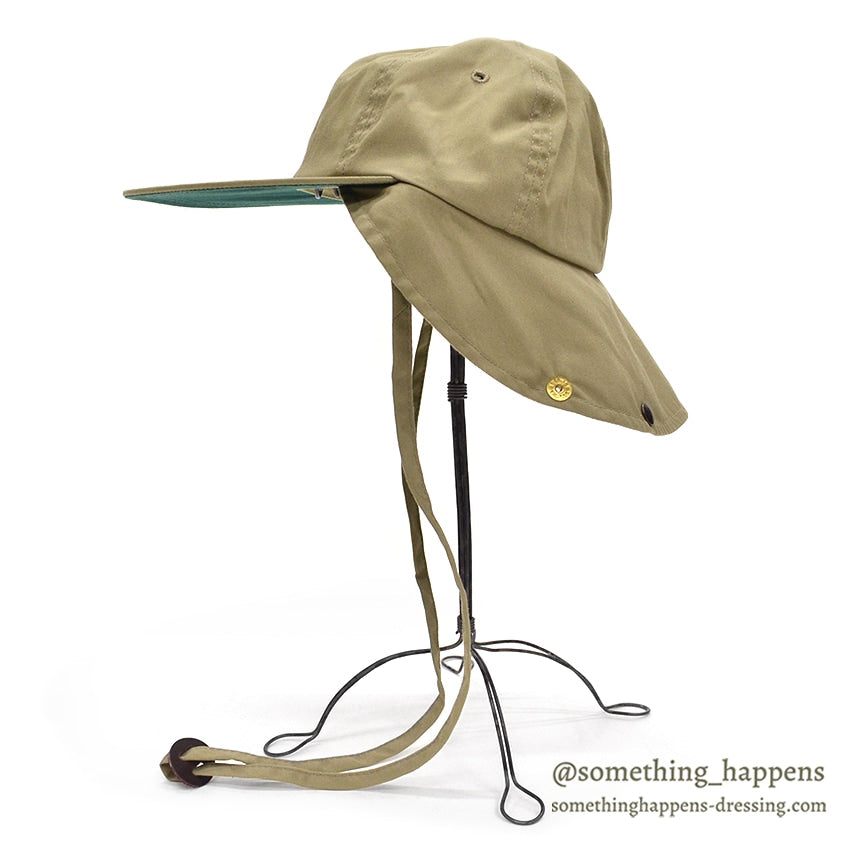 ~1990's ORVIS WIDE BILL FISHING CAP / NECK FLAP ... L