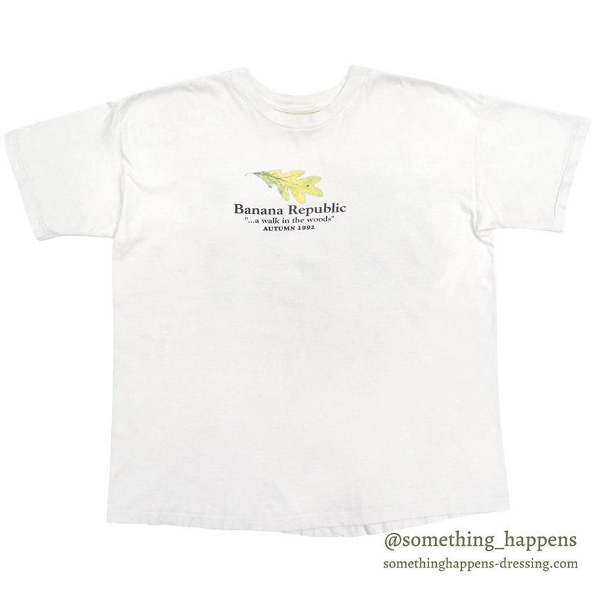 1990's BANANA REPUBLIC A WALK IN THE WOODS, AUTUMN 1992 T-SHIRT ... L