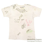 1970's FRUIT OF THE LOOM HAND MESSAGE AND DRAWN T-SHIRT ... M