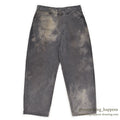 1960's UNKNOWN BLACK FADED FRISCO PANTS... W32/L27