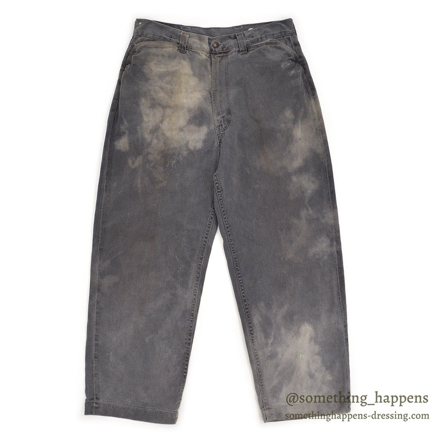 1960's UNKNOWN BLACK FADED FRISCO PANTS ... W32/L27