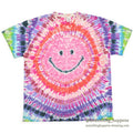 1990's FRUIT OF THE LOOM SMILEY FACE TIE DYE T-SHIRT / AWESOME COLOR ... XL