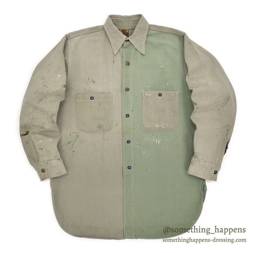 1940's WASHINGTON DEE CEE TWO-TONE HBT SHIRT / EXTREMELY RARE ...