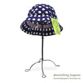 1970's DEADSTOCK MIDWAY POLKA DOTS HAT / NAVY...L