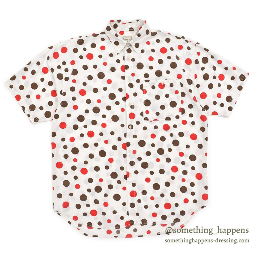 1990's SAHARA CLUB POLKA DOTS S/S SHIRT ... M