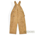 1940's~ CARHARTT DUCK DOUBLE KNEE OVERALL UNLINED / PAINT SPLATTER VIBE ... W36/L27