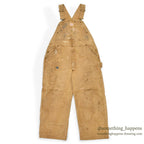 1940's~ CARHARTT DUCK DOUBLE KNEE OVERALL UNLINED / PAINT SPLATTER VIBE ... W36/L27
