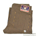 1940's DEADSTOCK PAYDAY WW2 BROWN EXPRESS STRIPED OVERALL / HIGH BACK ... W36/L30