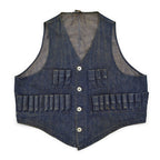 1920's~ DENIM HUNTING VEST / UNUSUAL, EXTREMELY RARE...