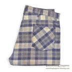 1960's INDIA MADRAS 5 POCKETS COTTON PANTS / TAPERED LEG ... W35/L29