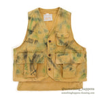 1970's STORM-PRUF HAND PAINT CAMO HUNTING VEST...