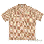 1960's KEY WEST PAISLEY-LIKE PATTERN SHIRT / BROWN ... M