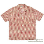 1960's KEY WEST PAISLEY-LIKE PATTERN SHIRT / RED... M