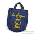 1960's~ Am. Legion Aux. Unit195 EMBROIDERY DENIM BAG ...