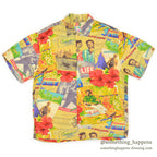 ~1990's JAMS WORLD POP ART RAYON ALOHA SHIRT...S