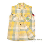 1950's PILGRIM BLOCK PLAID FLANNEL VEST / CUT OFF ...